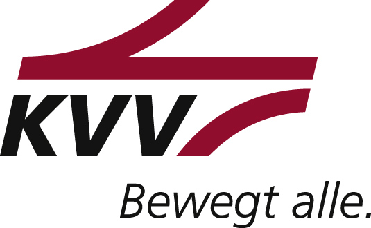 Logo des KVV mit dem Slogan "Bewegt alle".